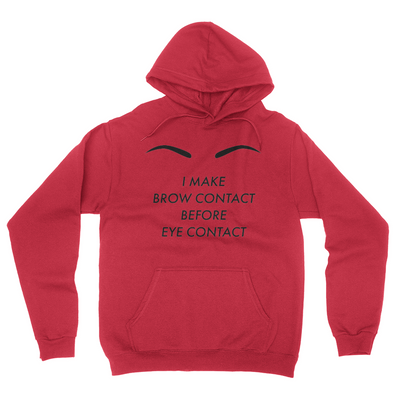 Brow Contact - Unisex Pullover Hoodie Red