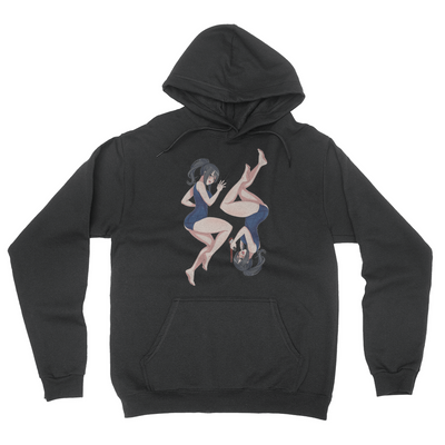 Two Sides Swimsuit - Unisex Pullover Hoodie Black