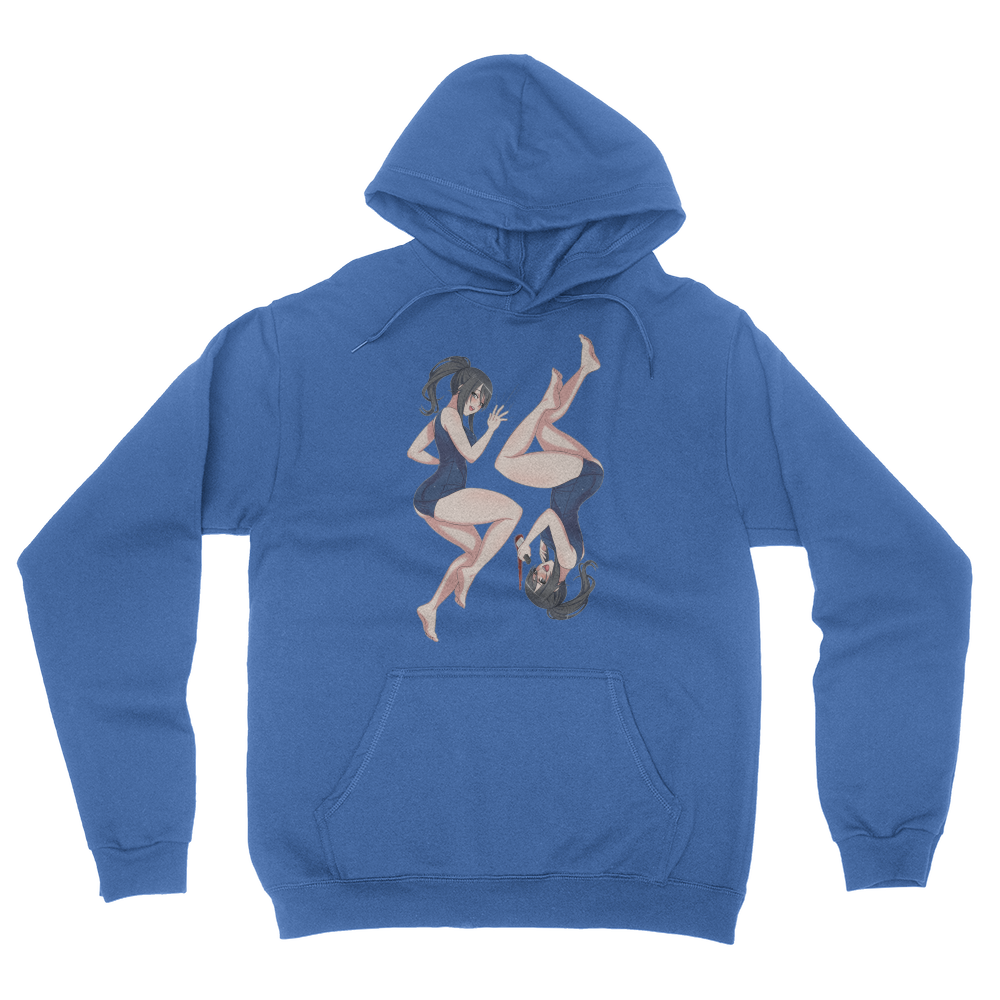 Two Sides Swimsuit - Unisex Pullover Hoodie Royal Blue