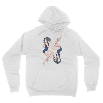 Two Sides Swimsuit - Unisex Pullover Hoodie White
