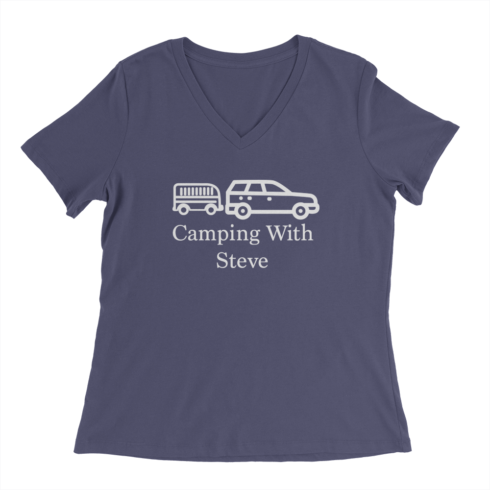 Camping with Steve Trailer Women's V-Neck