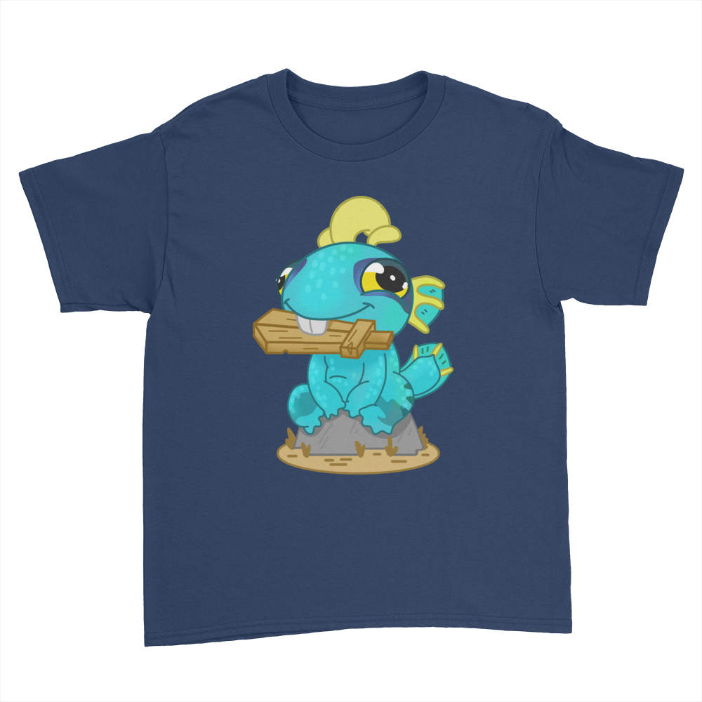Tiny Fin - Kids Youth T-Shirt Navy