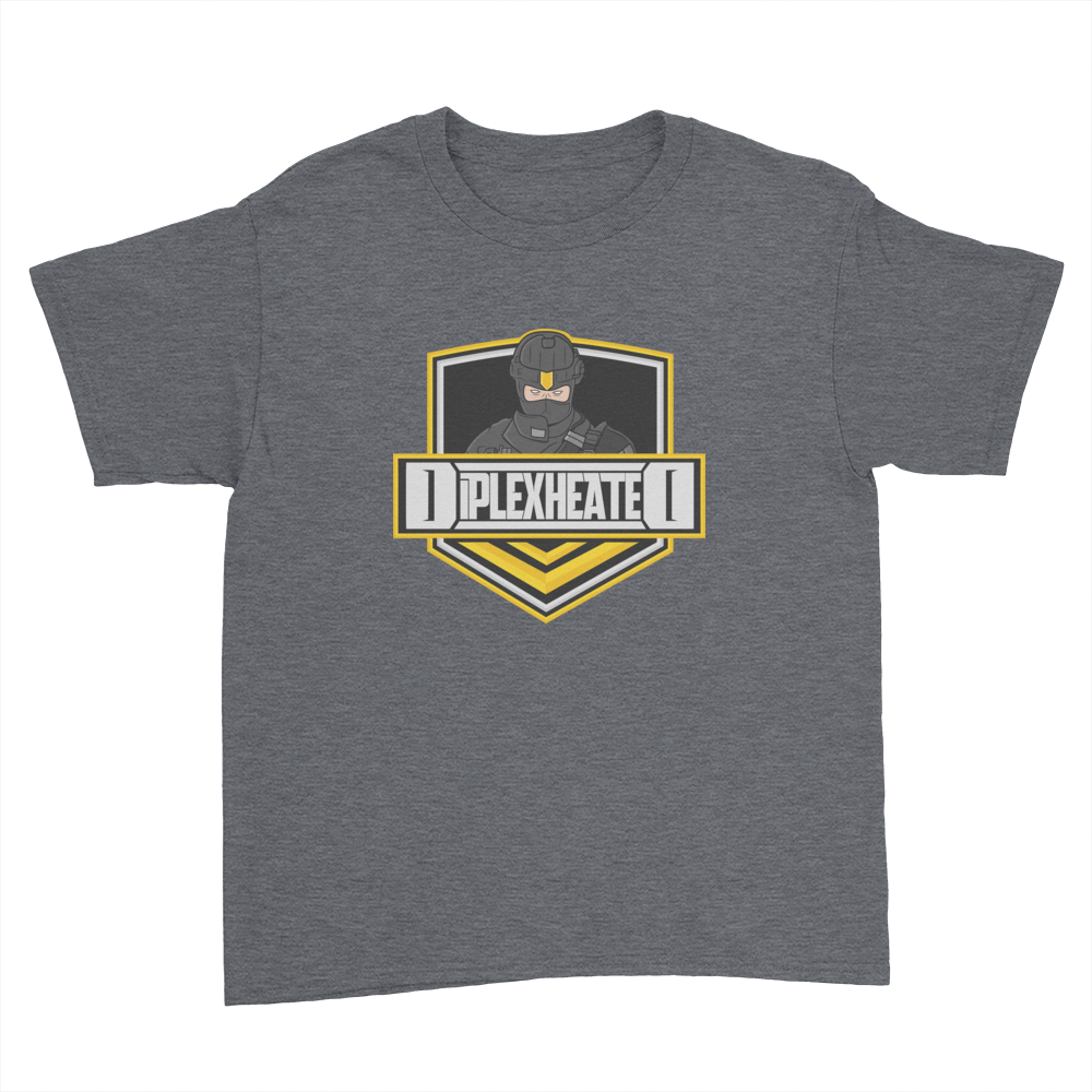 Diplex Heated Logo - Kids Youth T-Shirt Dark Heather