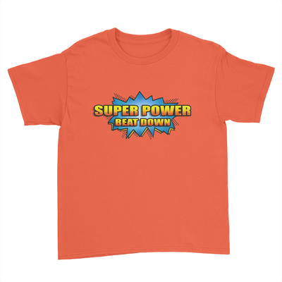 Super Power Beat Down - Kids Youth T-Shirt