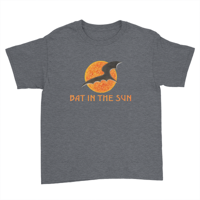 Bat In The Sun Logo - Kids Youth T-Shirt Dark Heather