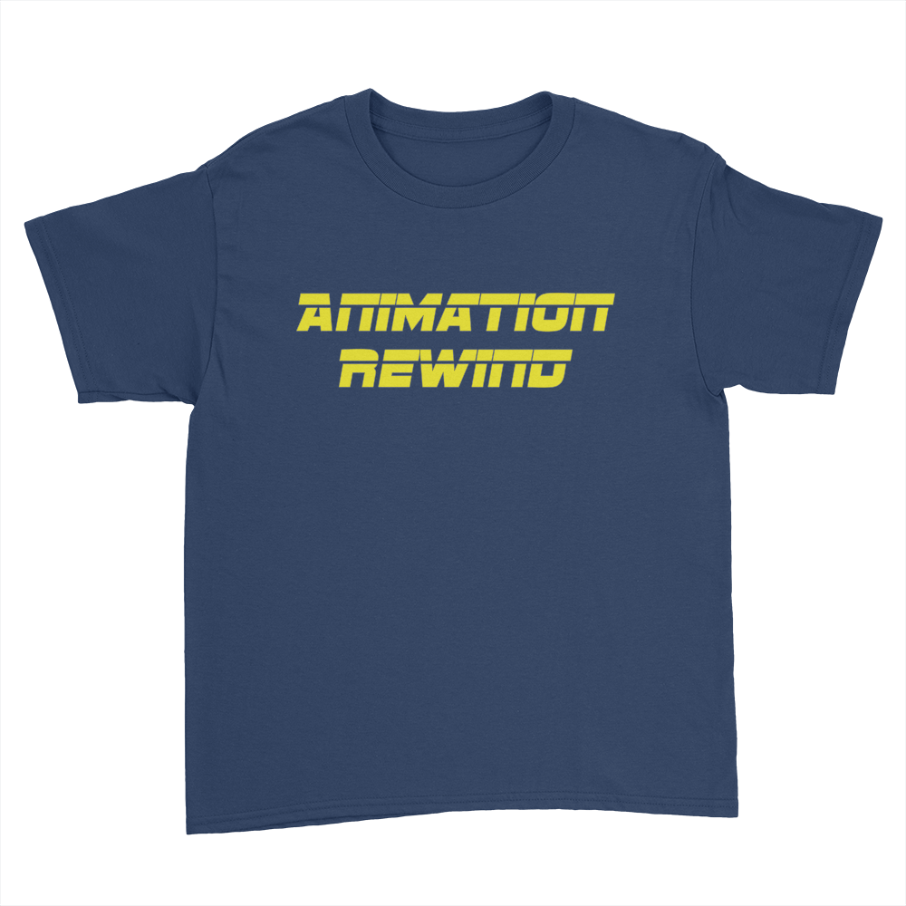 Animation Rewind - Kids Youth T-Shirt Navy
