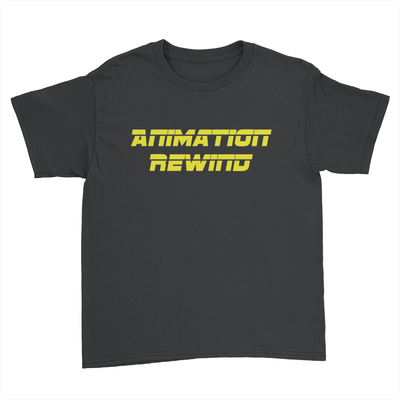 Animation Rewind - Kids Youth T-Shirt Black