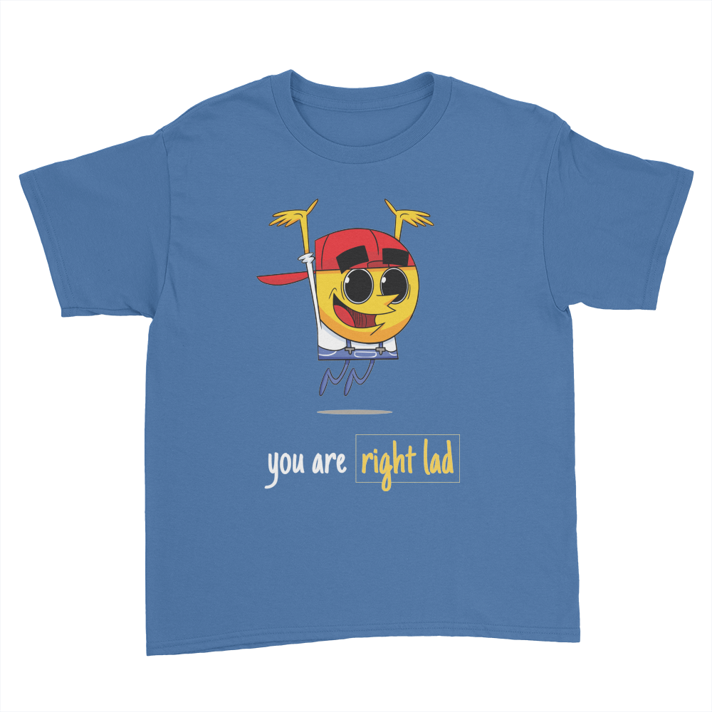 You Are Right Lad - Kids Youth T-Shirt Royal Blue