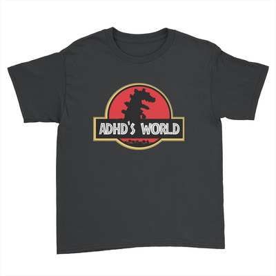 ADHD's World - Kids Youth T-Shirt Black