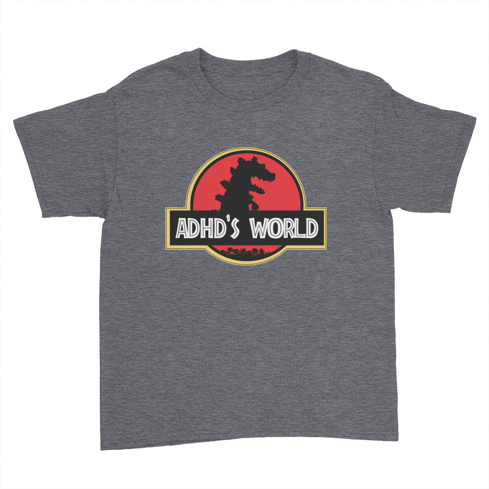 ADHD's World - Kids Youth T-Shirt Dark Heather