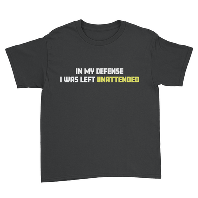 In My Defense - Kids Youth T-Shirt Black