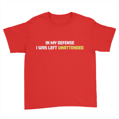 In My Defense - Kids Youth T-Shirt Red