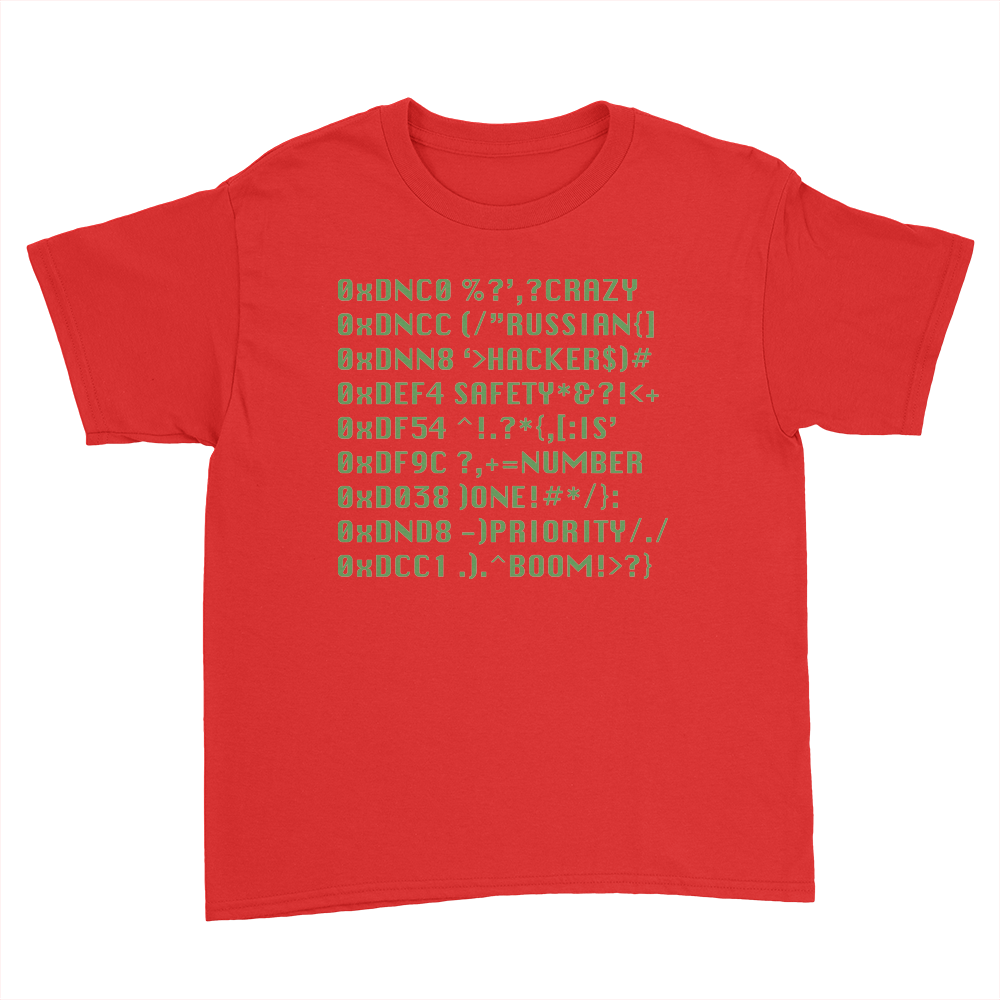 Hacker - Kids Youth T-Shirt Red
