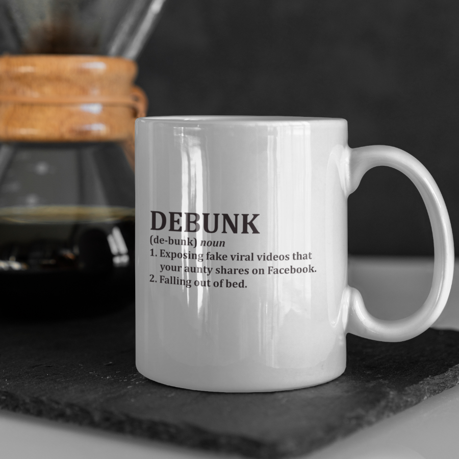 How To Cook That - Debunk Definition White Mug – Crowdmade