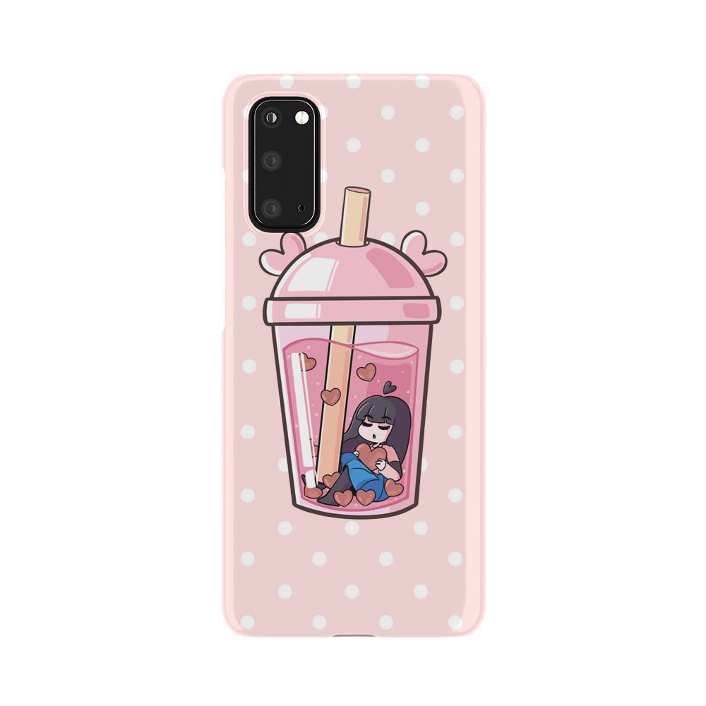 Heart Bubble Tea Alex White Dots Samsung Case