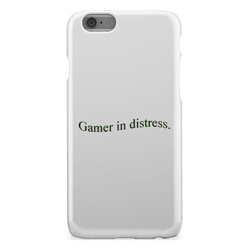 Gamer in Distress White Slim iPhone Case