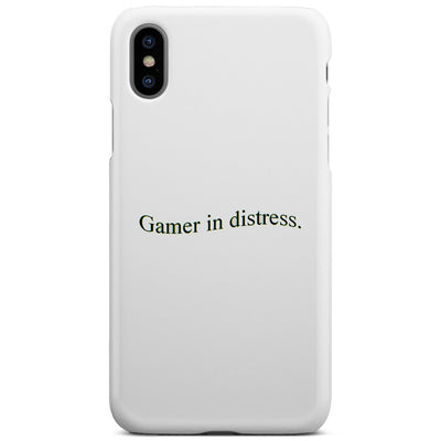Gamer in Distress White Slim iPhone Case