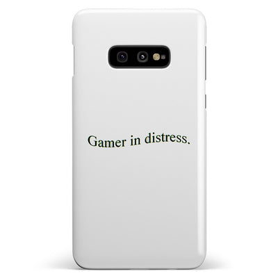 Gamer in Distress White Slim Samsung Case