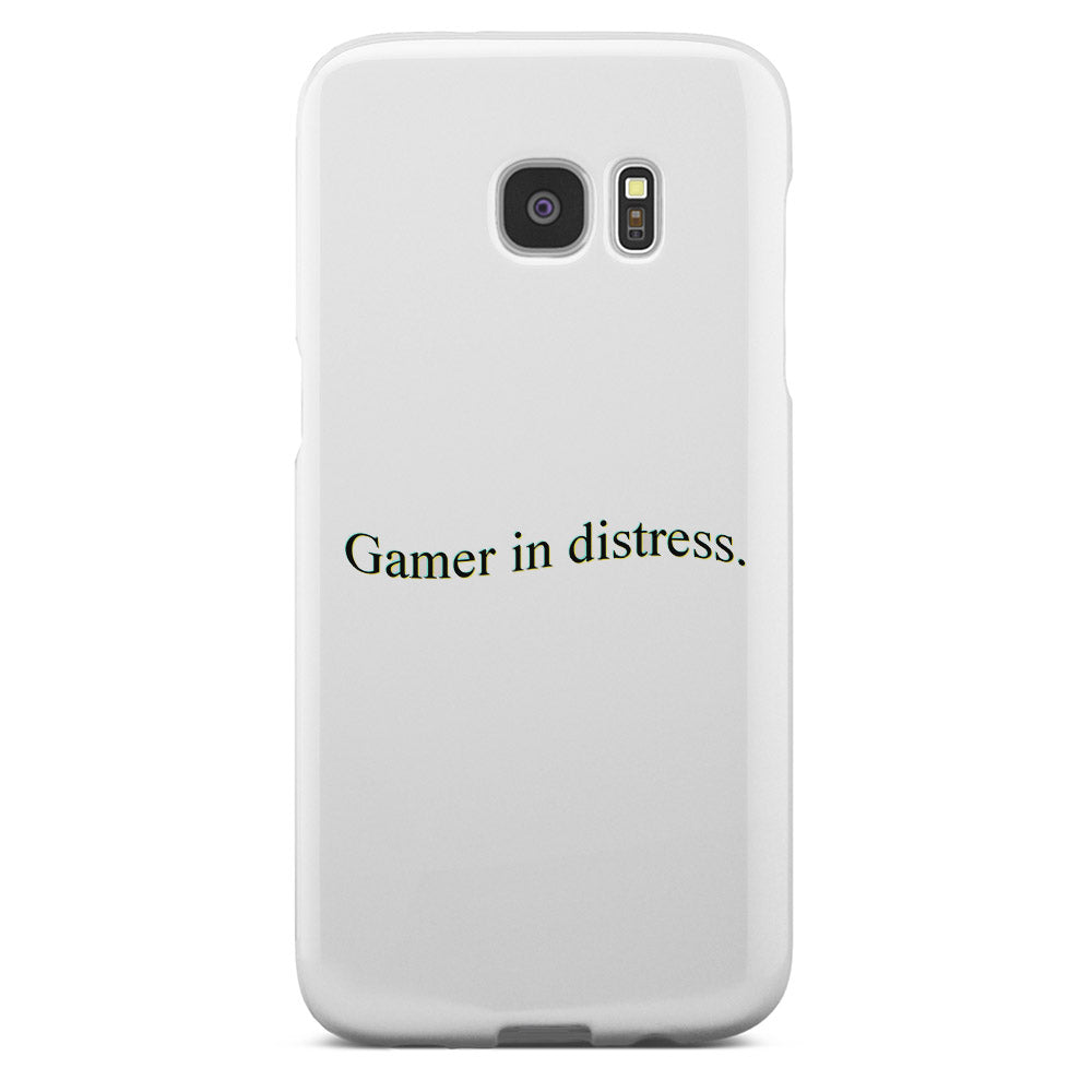 Gamer in Distress White Slim Samsung Case